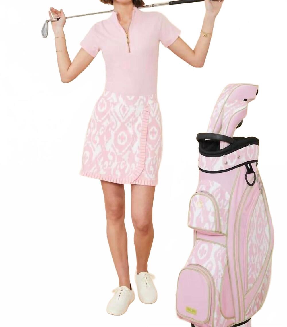 NEW SPARTINA 449 jersey wrap skort in clara ikat pink